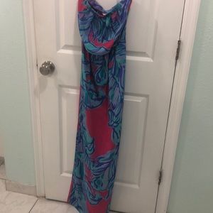 Lily Pulitzer colorful maxi dress.